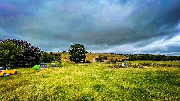 Ellerton Priory beyond the camp site